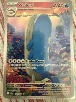 Pokemon TCG Wailord 162/159 Sv09: Journey Together Illustration Rare Holo 240 HP - Image 1