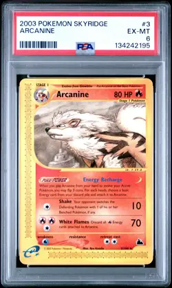 2003 POKEMON SKYRIDGE #3 ARCANINE PSA 6 - Image 1