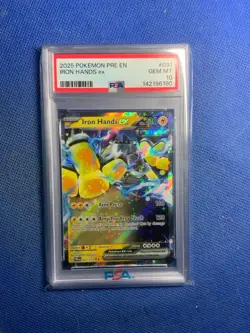 2025 POKEMON PRE EN-PRISMATIC EVOLUTIONS #031 IRON HANDS EX PSA 10 - Image 1