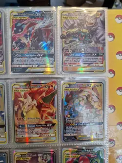 Pokemon TAG TEAM GX Card Bundle (9) - Charizard Reshiram Pikachu - PRXY Fan Disp - Image 3