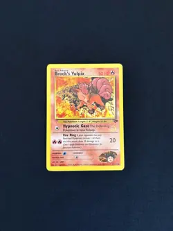 Pokemon TCG Brock's Vulpix 37/132 Gym Challenge Gold W Stamp Promo - Image 1