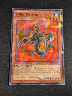 Yugioh - Lord Poison BP03-EN009 1st Edition Shatterfoil Rare NM - Image 1