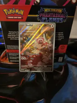 Pokemon Card Stufful 154/132 Illustration Rare Mega Evolution Base Set NM - Image 1