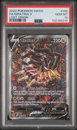 GIRATINA V 186/196 ALT ART - LOST ORIGIN - PSA 10 GEM MINT - POKEMON CARD TCG - Image 1