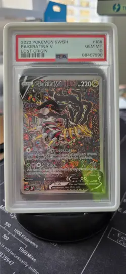 Giratina V 186/196 Alt Art / Full Art Lost Origin Pokemon GEM MINT PSA 10 - Image 1