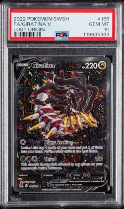 Giratina V 186/196 Alt Art / Full Art Lost Origin Pokemon GEM MINT PSA 10 - Image 1