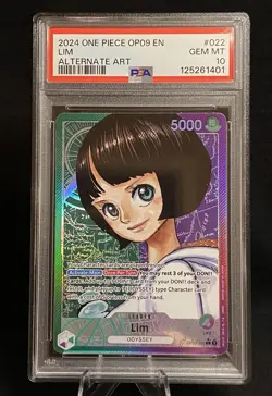 2024 One Piece LIM Alternate Art Leader PSA 10 OP09-022 Emperor in the new world - Image 1
