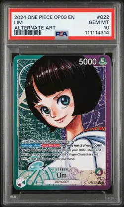 2024 One Piece OP09 Lim Alternate Art Leader #022 ENGLISH PSA 10 GEM MINT - Image 1