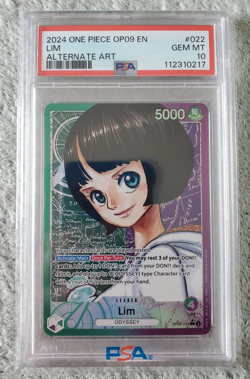 2024 One Piece OP09-022 LIM Alternate Art Leader ENGLISH PSA 10 GEM MINT - Image 1