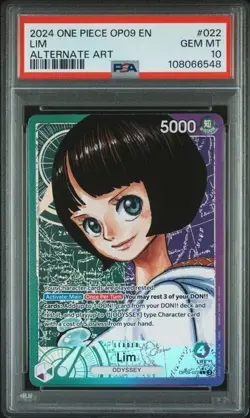 2024 One Piece OP09 Lim PSA 10 GEM Alternate Art Leader #022 - Image 1