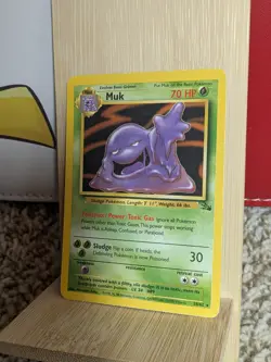 Pokemon TCG Muk Fossil Non Holo Card 13/62 LP-mp Condition - Image 2