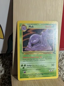 Pokemon TCG Muk Fossil Non Holo Card 13/62 LP-mp Condition - Image 4