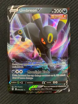 Umbreon V 094/203 Rare Holo Pokemon Card - Sw&Sh Evolving Skies set - NM/Error - Image 1