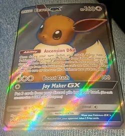 Pokemon Eevee GX Full Art Holo Black Star Promo Card SM242 Sun & Moon - Image 1
