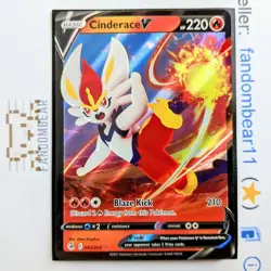 Cinderace V ULTRA RARE card 043/264 Sword & Shield Fusion Strike 2021 Pokemon - Image 1