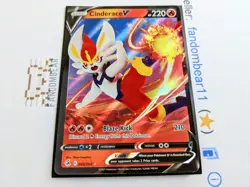 Cinderace V ULTRA RARE card 043/264 Sword & Shield Fusion Strike 2021 Pokemon - Image 2