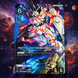 Full Armor Unicorn Gundam Destroy Mode GD03-010 U+ R+ Alt Art Steel Requiem CARD - Image 1