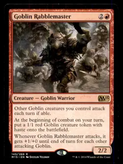 Goblin Rabblemaster LP Light Play Magic 2015 MTG [11951] - Image 1