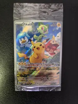 Pikachu SVP027 Black Star Promo Scarlet & Violet Holo Pokemon Card - NM SEALED - Image 1