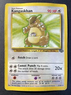Kangaskhan 21/64 Jungle Unlimited - Non Holo Rare - WOTC Pokemon Card D HP - Image 1