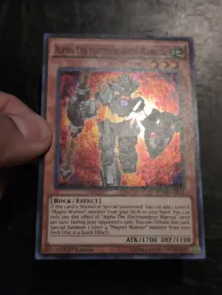 Yu-Gi-Oh SUPER RARE CARD ALPHA THE ELECTROMAGNET WARRIOR SDMY-EN001 1ST NM/VLP - Image 2