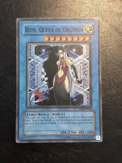 Yu-Gi-Oh! SUPER RARE RUIN QUEEN OF OBLIVION SOI-EN034 NM/VLP - Image 1