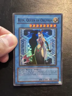 Yu-Gi-Oh! SUPER RARE RUIN QUEEN OF OBLIVION SOI-EN034 NM/VLP - Image 3