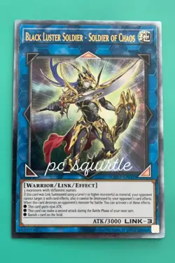 *Plus Free Sticker* Black Luster Soldier - Soldier of Chaos OP17-EN003 NM Yugioh - Image 1