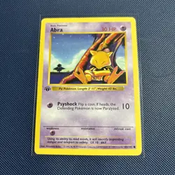 ABRA Pokemon Card - WOTC - 1st Edition - Base Set - Shadowless - 43/102 - Image 1