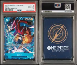One Piece TCG - Sanji OP06-119 TR SEC - FRENCH EXCLUSIVE - PSA 10 POP 22 - Image 2