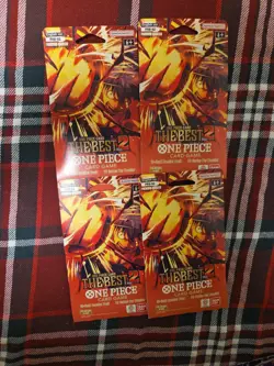 One Piece The Best: Vol. 2 Premium Booster Sleeved Booster Pack Lot Of 4 Sealed - Image 1