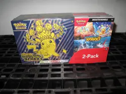 Pokemon Scarlet and Violet Surging Sparks ETB & Booster Bundle Costco 2-pack - Image 1