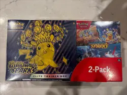 Pokemon TCG: Scarlet & Violet Surging Sparks ETB & Booster Bundle Costco 2-pack - Image 1