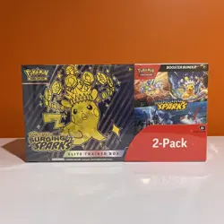 Pokemon TCG: Scarlet & Violet Surging Sparks ETB & Booster Bundle Costco 2-pack - Image 1
