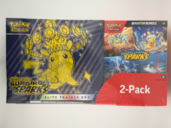 Pokemon TCG: Scarlet & Violet Surging Sparks ETB & Booster Bundle Costco 2-pack - Image 1