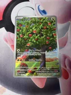 Applin 185/167 Twilight Masquerade Holo Full Art Illustration Rare Pokemon NM-MT - Image 1