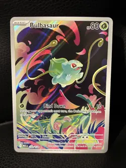2025 POKEMON MEGA EVOLUTION - MEG EN #133/132 BULBASAUR ILLUSTRATION RARE NM/M - Image 1