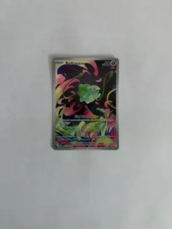 2025 POKEMON MEGA EVOLUTION - MEG EN #133/132 BULBASAUR ILLUSTRATION RARE NM/M - Image 1