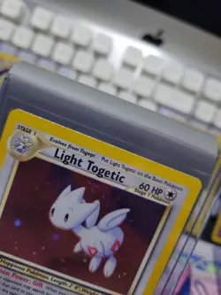 #2 Light Togetic 15/105 Neo Destiny 2000 SWIRL Holo Rare WOTC Pokemon Card TCG - Image 2