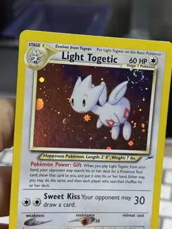 #2 Light Togetic 15/105 Neo Destiny 2000 SWIRL Holo Rare WOTC Pokemon Card TCG - Image 5