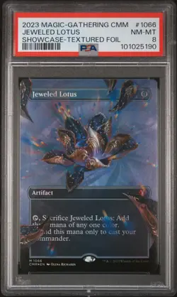 2023 MTG COMMANDER MASTERS SC-TEXTURED FOIL #1066 JEWELED LOTUS PSA 8 - Image 1