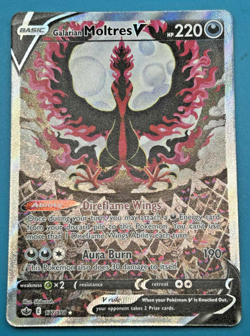 POKEMON GALARIAN MOLTRES V CHILLING REIGN ALTERNATE ART 177/198 NM PACK FRESH SP - Image 1