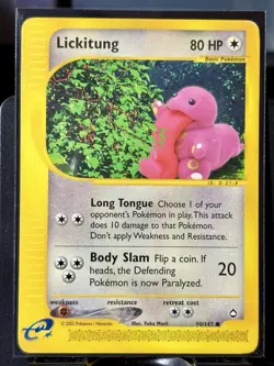 Lickitung - Reg - Pokemon TCG - Aquapolis - 90147 - COMMON ~ LP - Image 2