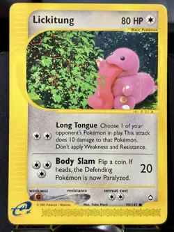Lickitung - Reg - Pokemon TCG - Aquapolis - 90147 - COMMON ~ LP - Image 3