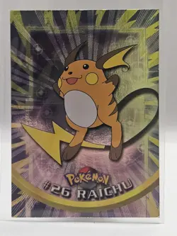 1999 Topps Pokemon TV Animation Edition Series 1 Raichu #26 Silver Holo Foil - Image 1