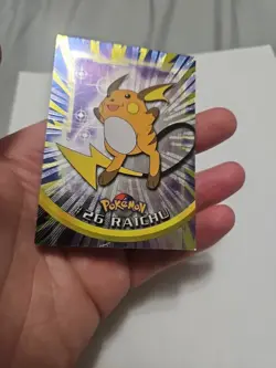 1999 Topps Pokemon TV Animation Edition Series 1 Raichu #26 Silver Holo Foil - Image 3