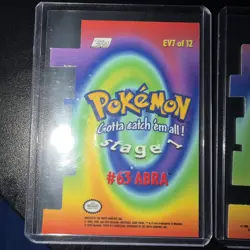 Pokemon TOPPS The Movie Animation Non Holo DIE Abra Kadabra Alakazam EV7-9 of 12 - Image 5