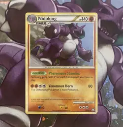 Pokemon TCG Nidoking HGSS Triumphant 6/102 Holo Rare - Image 1