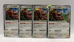 Arven's Greedent 159/182 Pokemon TCG SV Destined Rivals NM x4 playset - Image 1