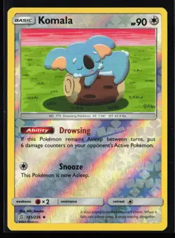 Pokemon TCG: Komala Uncommon Reverse Holo - Unified Minds - 185/236 - Image 1